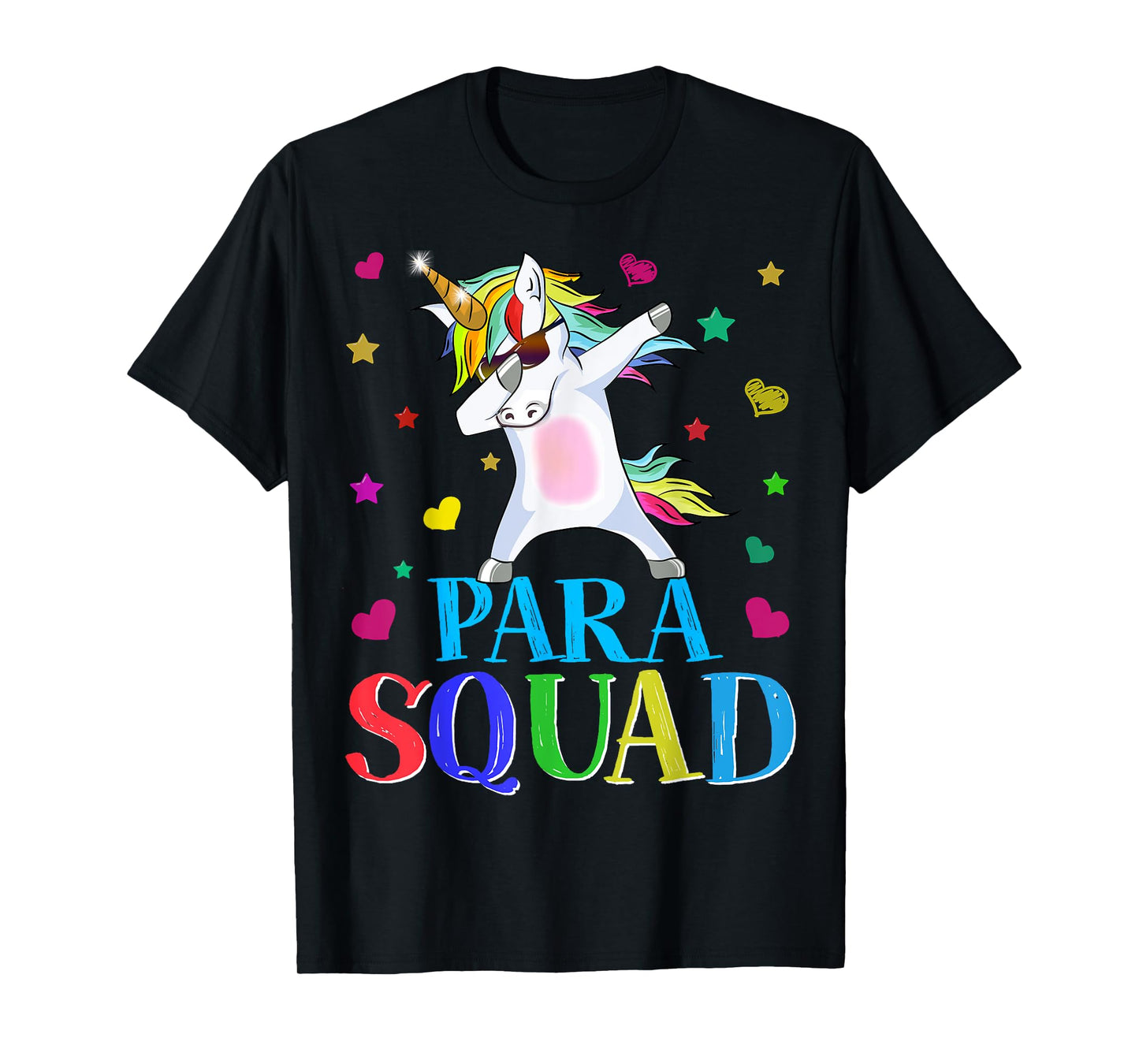 Para Squad Dabbing Unicorn Paraprofessional Teacher Gifts T-Shirt for Men Women Girls Kids