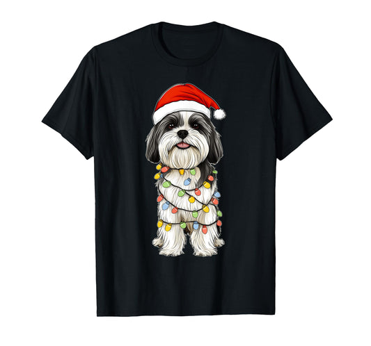 Havanese Dog Christmas Hat Xmas Men Women Kids T-Shirt