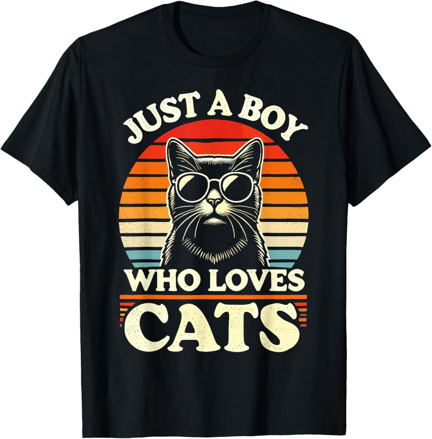 Cat Lover Just A Boy Who Loves Cats T-Shirt
