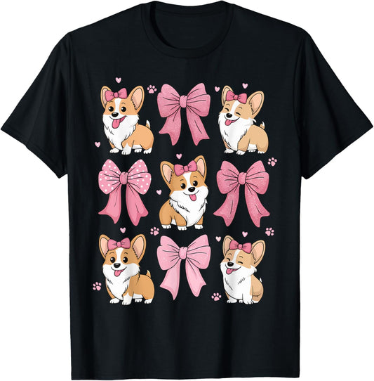 Corgi Pink Coquette T-Shirt