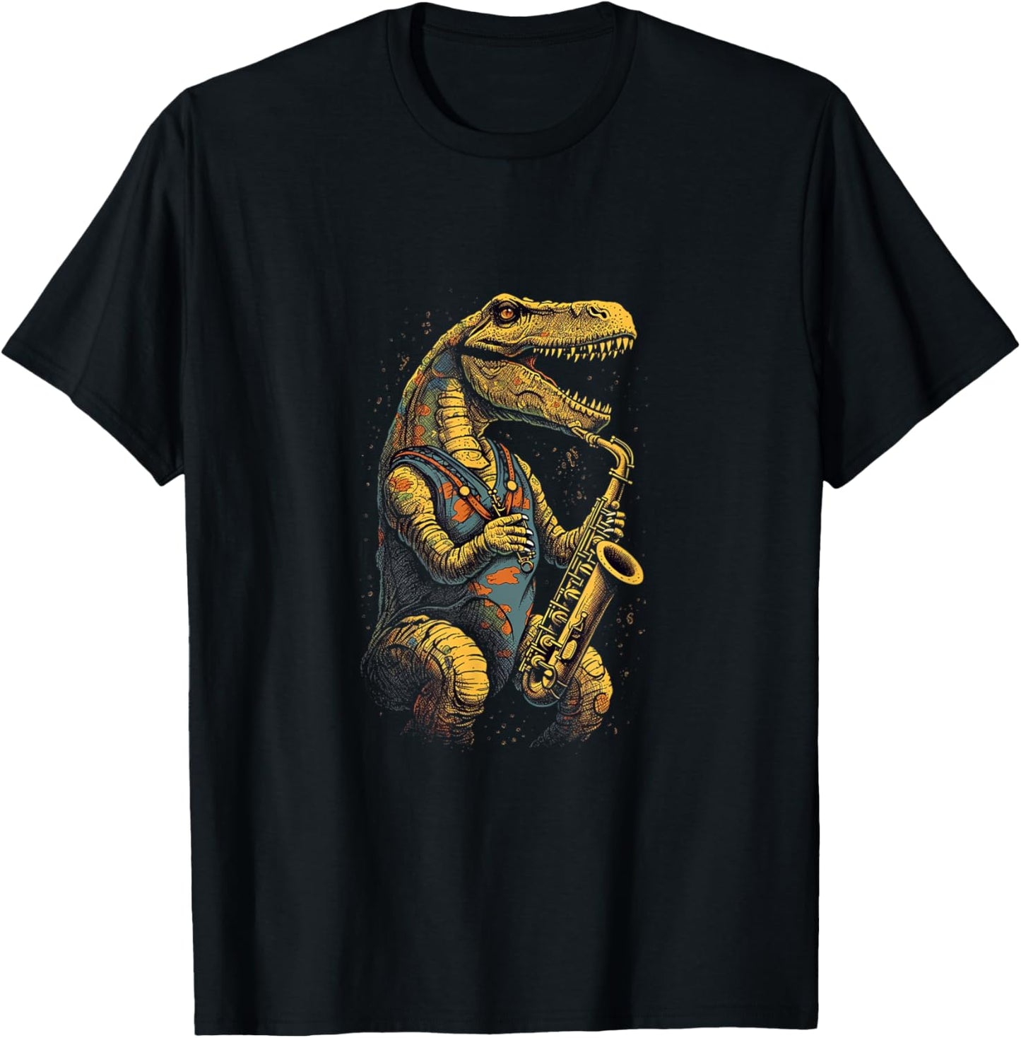 T-Rex Playing Saxophone Funny Dinosaur Saxophonist Sax T-Shirt