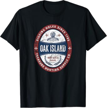Oak Island Treasure Hunting Retro Templar Knight Treasure Gi T-Shirt