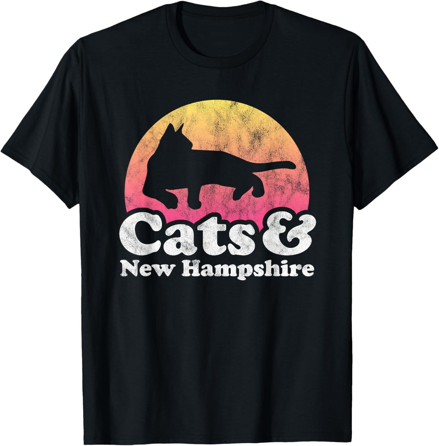 Cats and New Hampshire Men's or Women's Cat and NH T-Shirt
