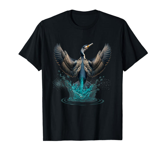 'Cormorant Rising' s 'Wild Bird' s Water color Cormorant T-Shirt