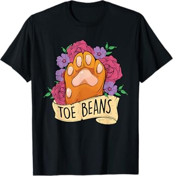 Toe Beans - Retro Paws Cat Owner Animal Lover Veterinarian T-Shirt for Men Women Kids