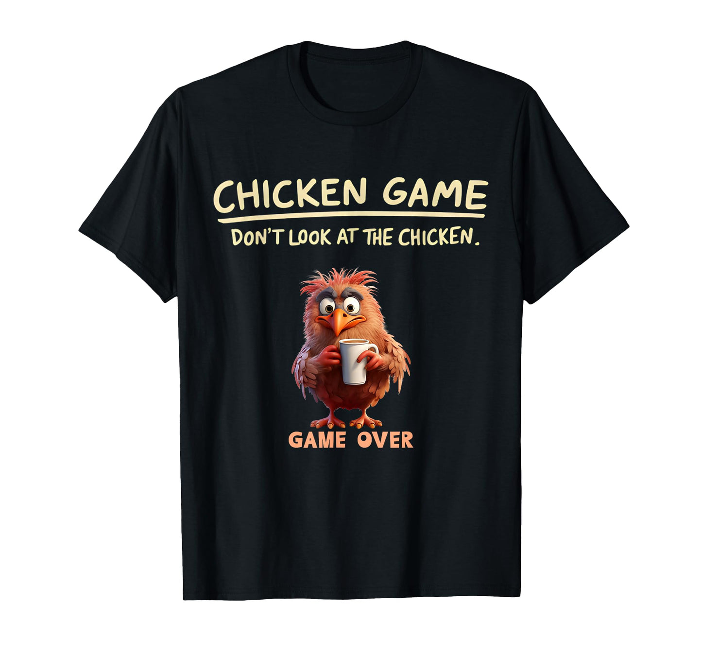 Funny the Chicken Game Don't Look At This Chicken kids boys T-Shirt