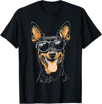 Australian Kelpie Dog Pet Art Sunglasses Australian Kelpie T-Shirt for Men Women Kids