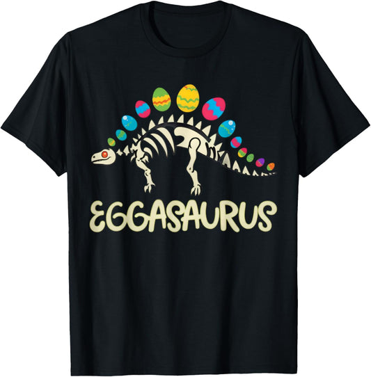 Eggasaurus Easter Dino Fun Stegosaurus Kids Design T-Shirt