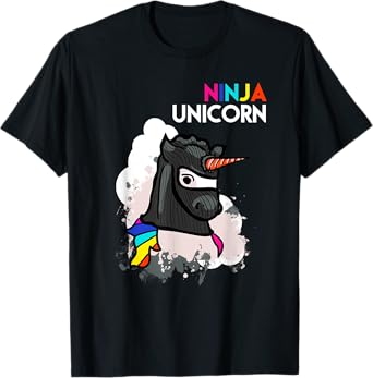 Unicorn Ninja Funny Cool Martial Arts Fighter Gift T-Shirt