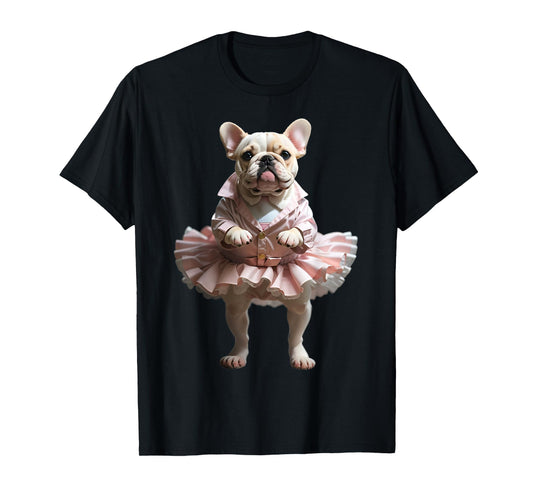 French Bulldog Ballet Funny Dog Owner Pet Tutu Graphic T-Shirt for Men Women Kids