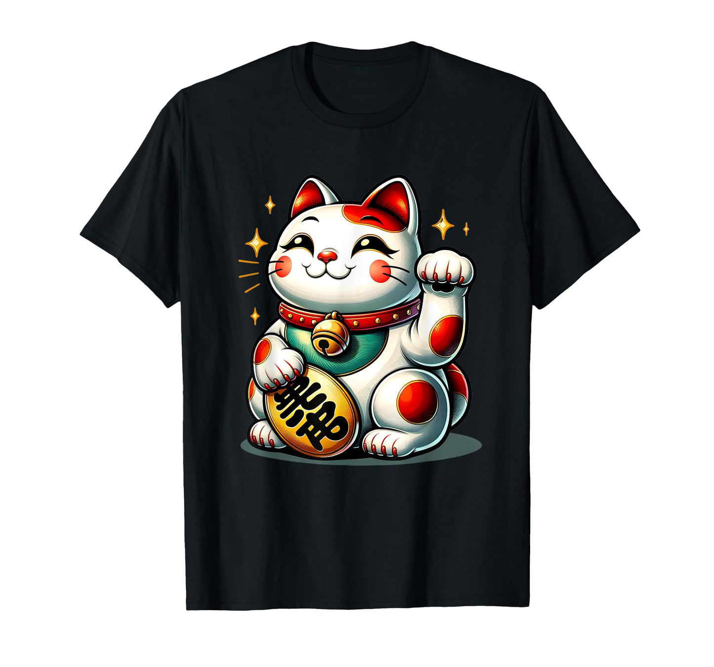 Maneki-Neko Lucky Cat Money Kitten Good Luck Charm Japan T-Shirt