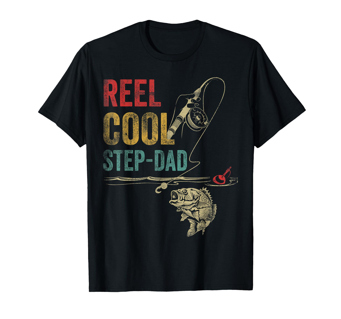 Reel Cool Step-Dad Fish Fishing Shirt Father's Day T-Shirt