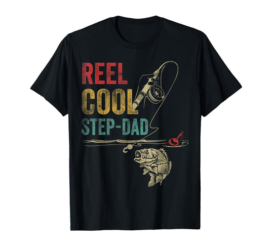 Reel Cool Step-Dad Fish Fishing Shirt Father's Day T-Shirt