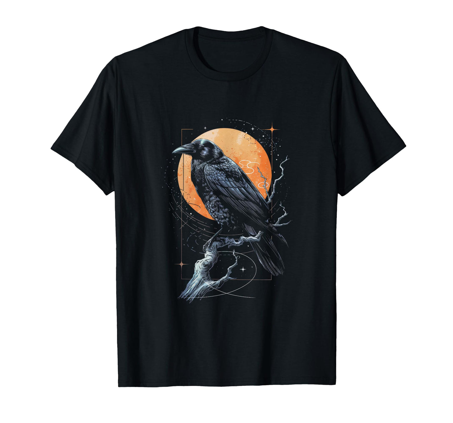 Raven Crow Dark Bird Witchcraft Omens Midnight T-Shirt