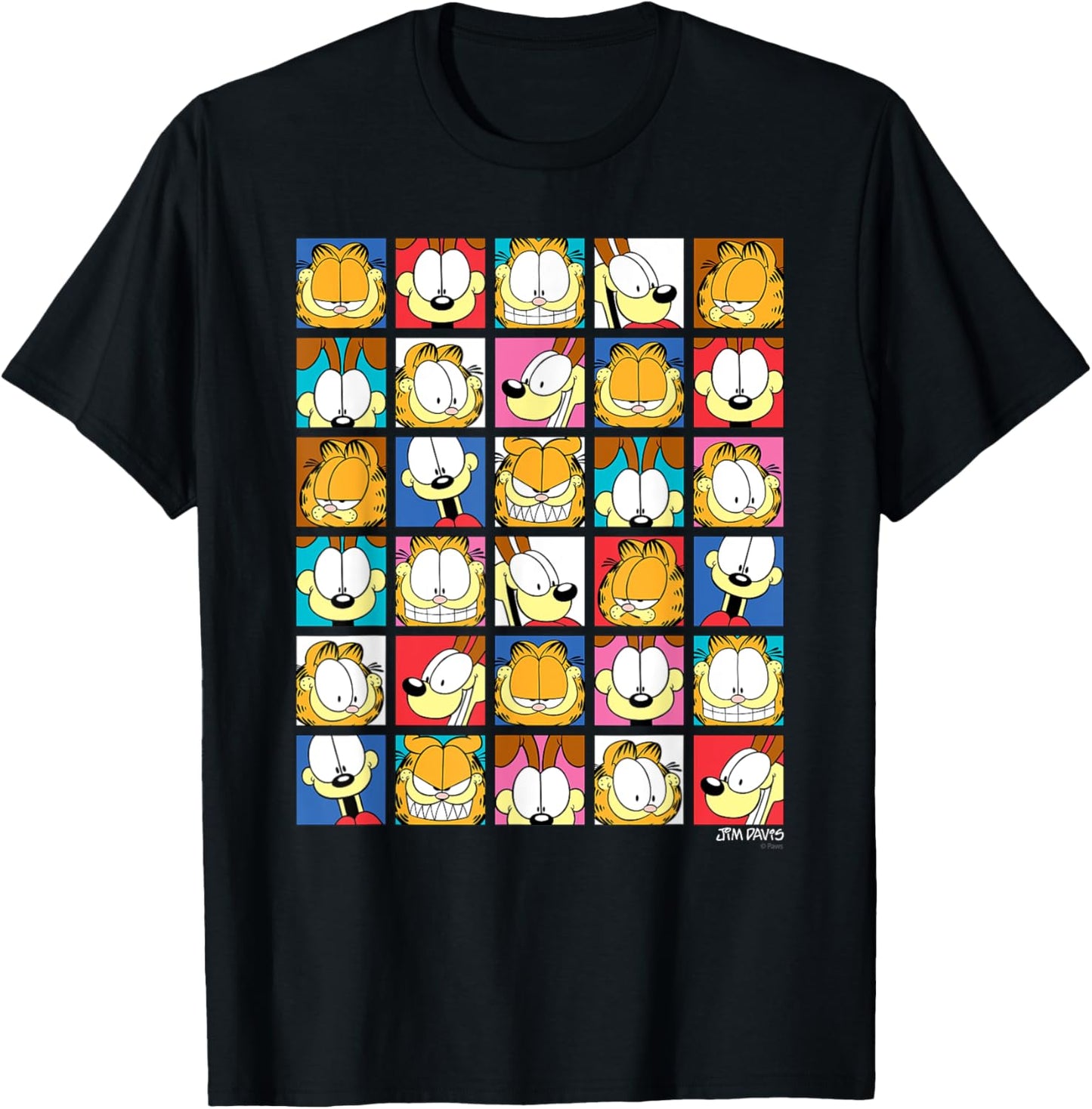 Garfield Expressions Collage Cartoon Cat T-Shirt