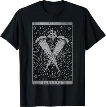 Buffy The Vampire Slayer Iconic Slayers Tarot Card Big Logo T-Shirt