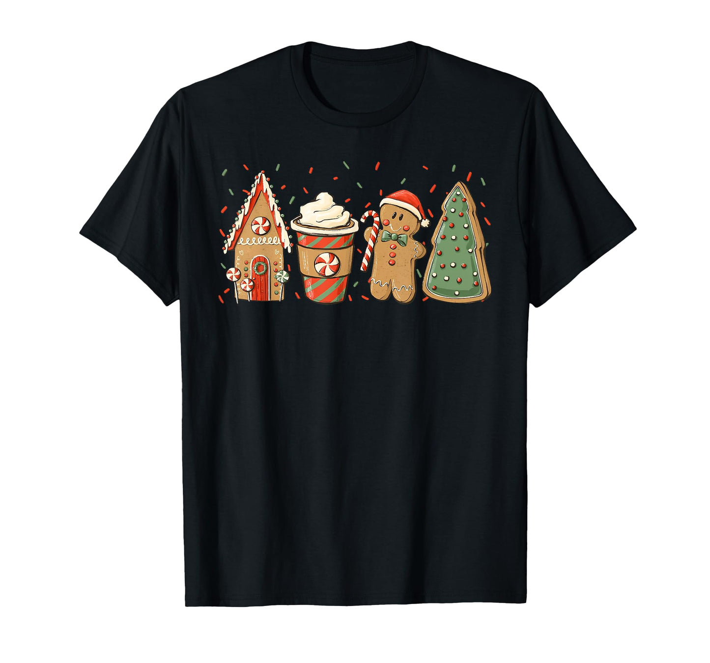 Gingerbread Hot Cocoa Merry Christmas Xmas Pajamas Holiday T-Shirt