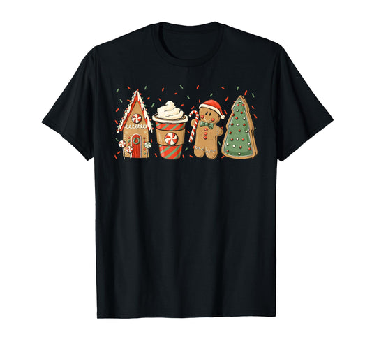 Gingerbread Hot Cocoa Merry Christmas Xmas Pajamas Holiday T-Shirt