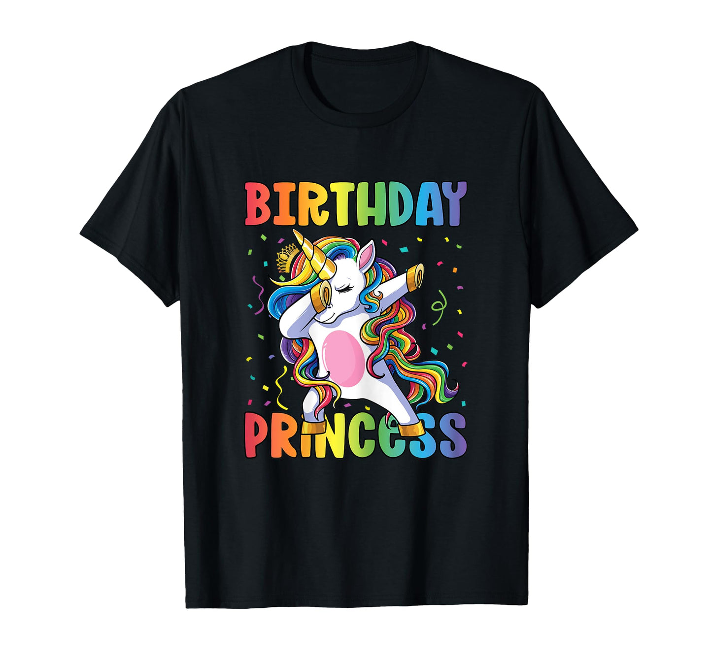 Birthday Princess Shirt Girl Kids Women Dabbing Unicorn Girl T-Shirt