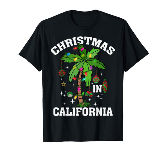 Christmas in California Deck The Palm Tree Xmas for Women T-Shirt