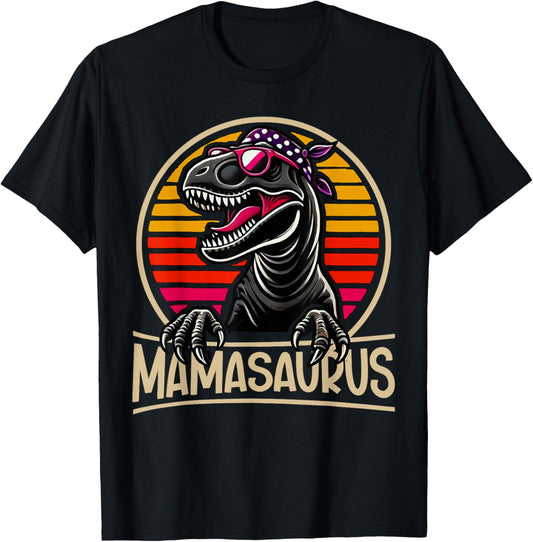 Mamasaurus T Rex Dinosaur T-Rex Mama Saurus Retro Women T-Shirt