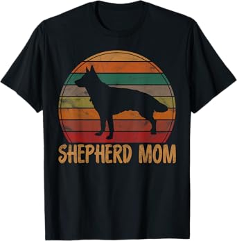 Retro German Shepherd Mom Gift Dog Mother Pet Shepard Mama T-Shirt