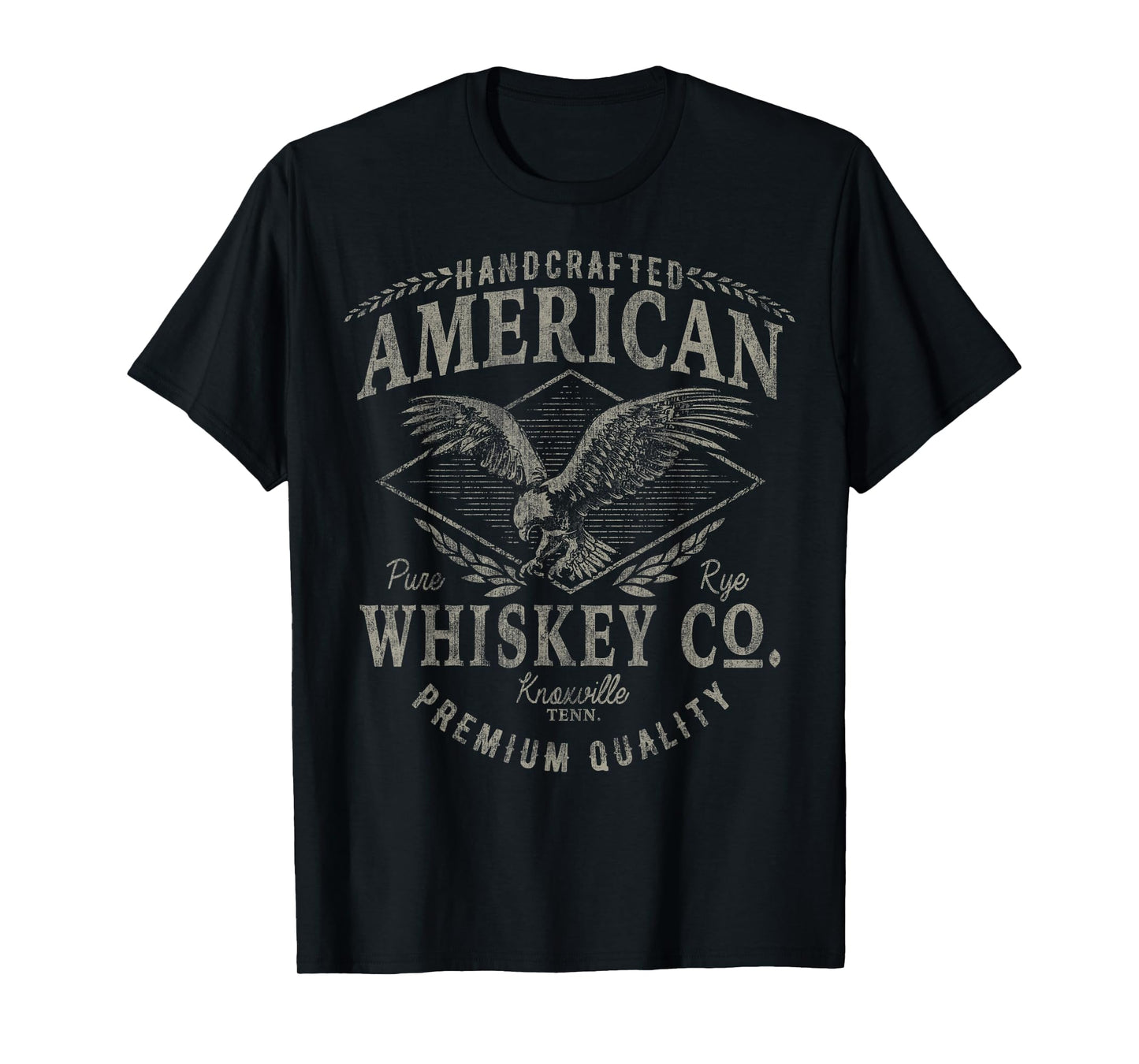 Handcrafted American Whiskey Eagle Vintage T-Shirt
