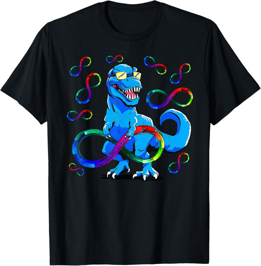 Autism Infinity Autism TRex Autism Dinosaur T-Shirt