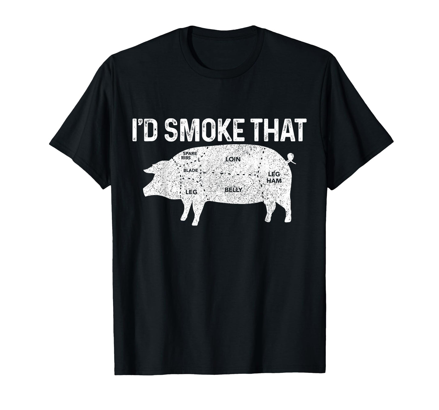 Chef Butcher BBQ I'd Smoke That Pig Pork Funny Father's Day T-Shirt