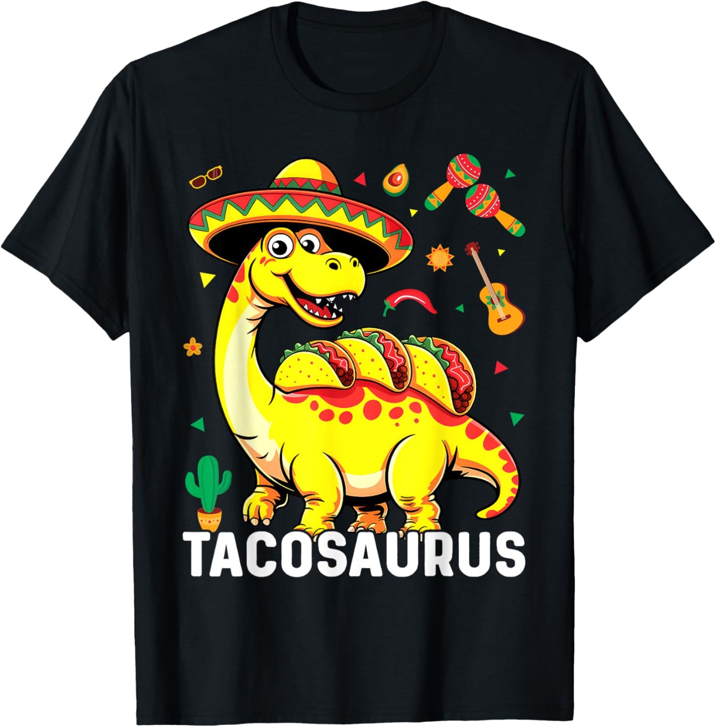 Tacosaurus Cinco de Mayo Funny Taco Dinosaur T-Shirt