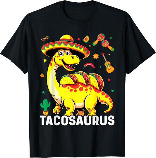 Tacosaurus Cinco de Mayo Funny Taco Dinosaur T-Shirt