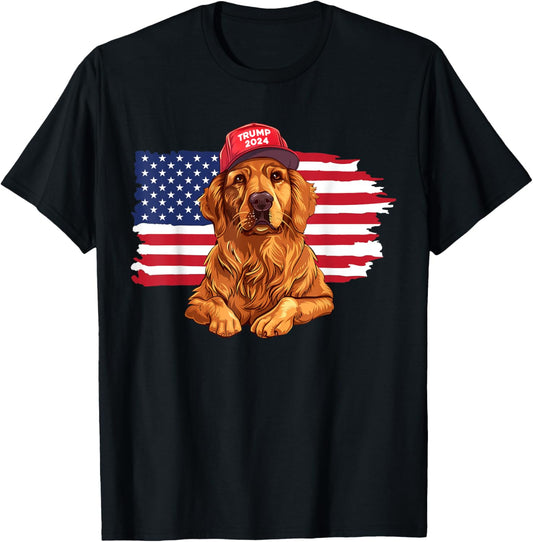Trump 2024 Dog Dogs Golden Retriever Donald Trump 2024 T-Shirt