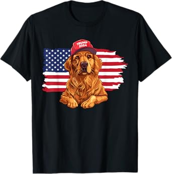 Trump 2024 Dog Dogs Golden Retriever Donald Trump 2024 T-Shirt