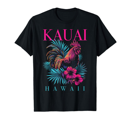 Kauai Hawaii Chicken Hawaii Hawaii Hibiscus Flowers Vintage T-Shirt