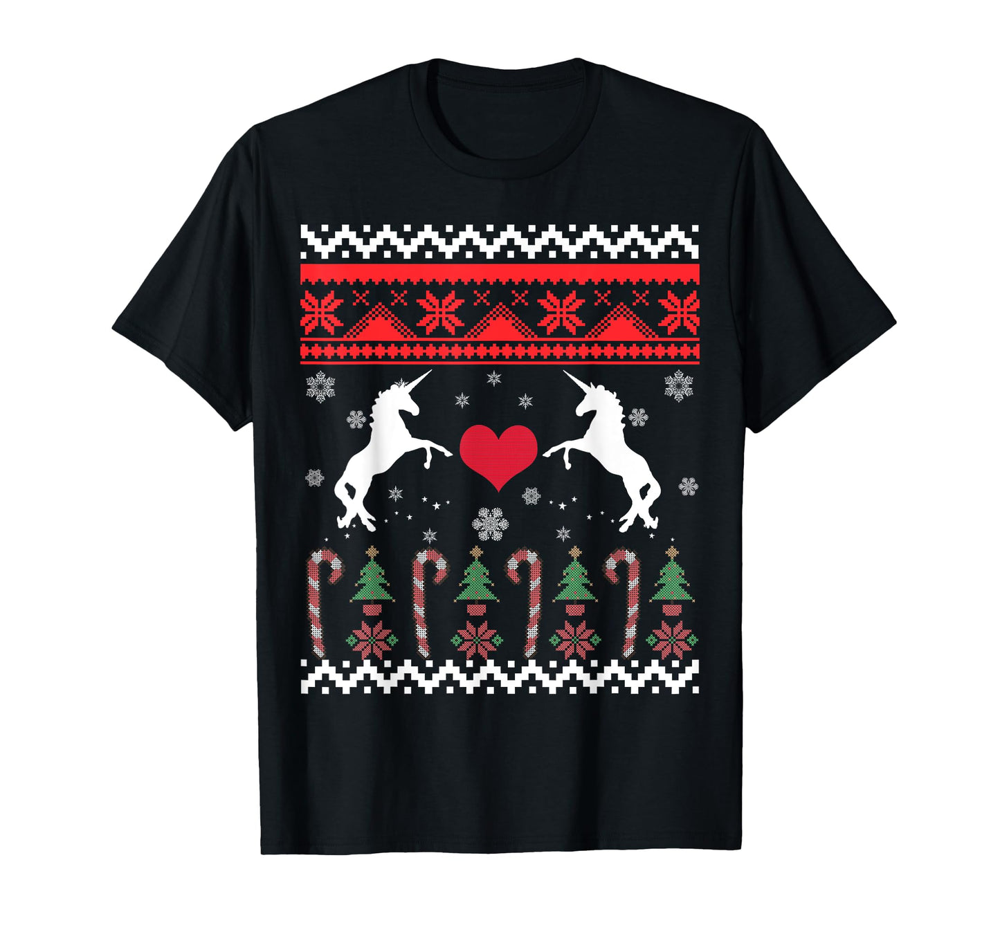 Unicorn Ugly Christmas Sweater Party T-Shirt