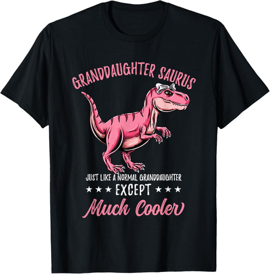Granddaughter Saurus Funny Granddaughter Dinosaur T-Shirt