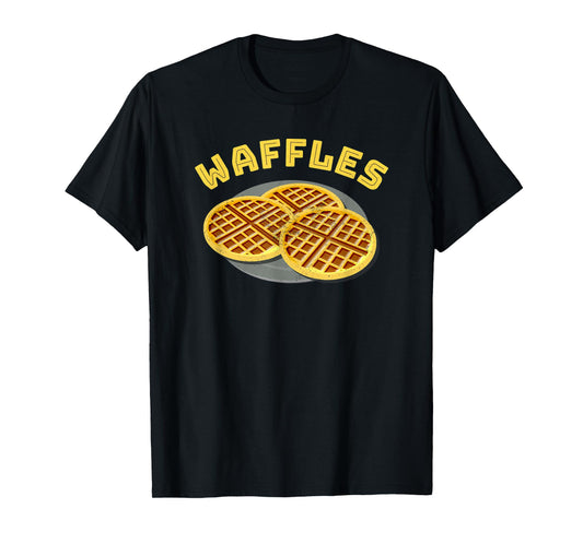Chicken Waffles Funny Halloween Couple Costume Waffles Half T-Shirt