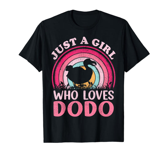 Dodo Bird Vintage Retro Just A Girl Who Loves Dodo T-Shirt
