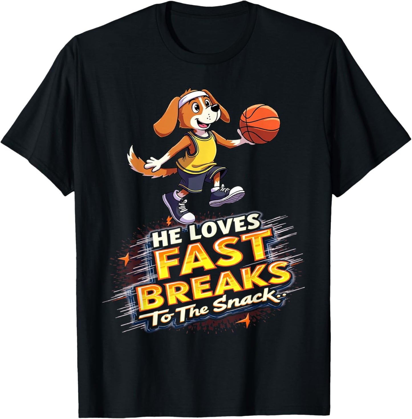 Funny Basketball Gift for Beagle Dog Lovers T-Shirt