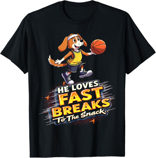 Funny Basketball Gift for Beagle Dog Lovers T-Shirt