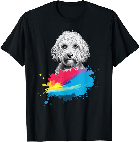 Modern Artistic Dog Design T-Shirt