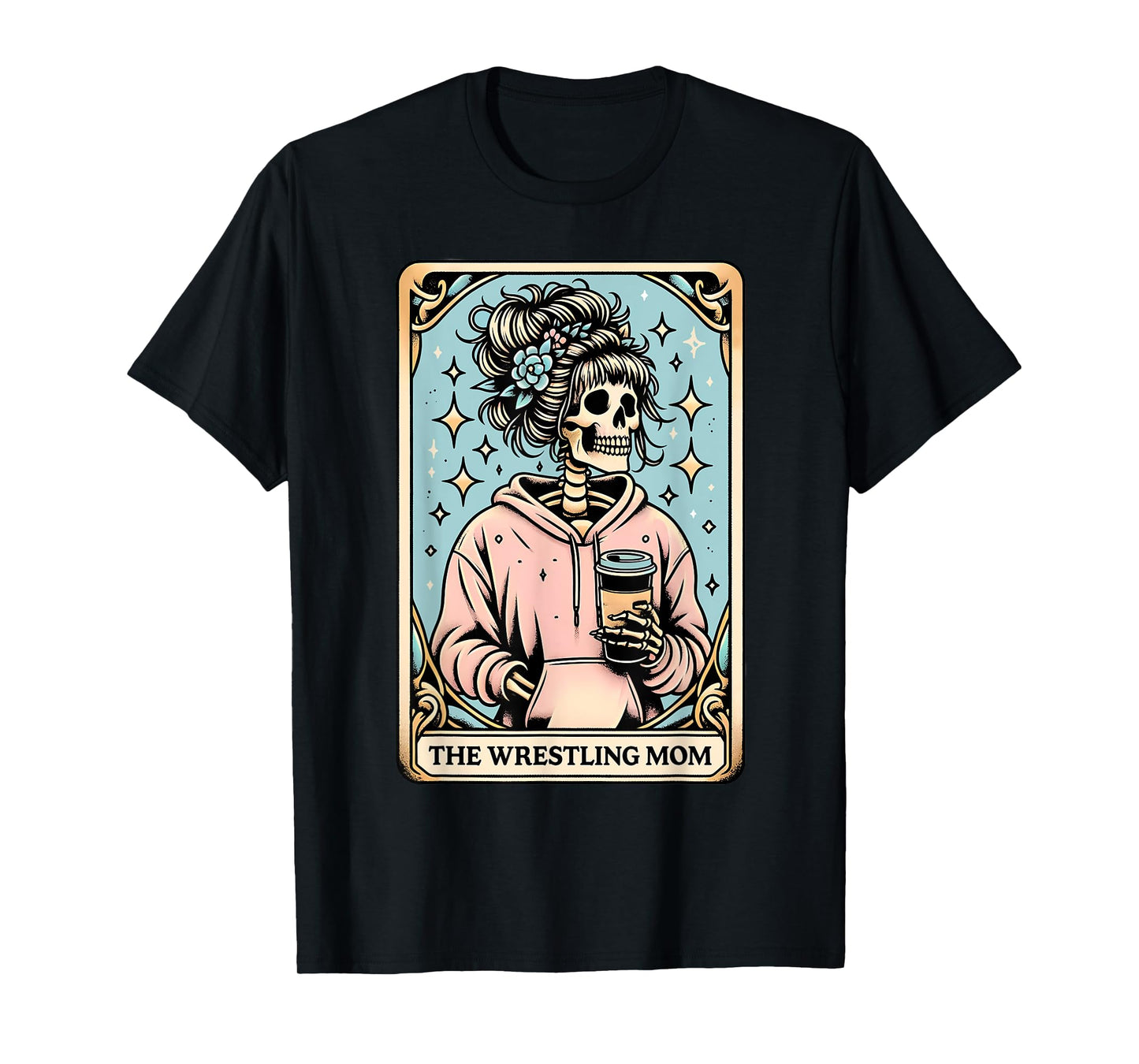 Vintage The Wrestling Mom Tarot Card Skeleton Mama Mom T-Shirt