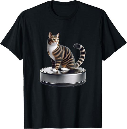 Robotic Toy Vacuum Cleaner Kitten Lover Cute Cat T-Shirt, Small