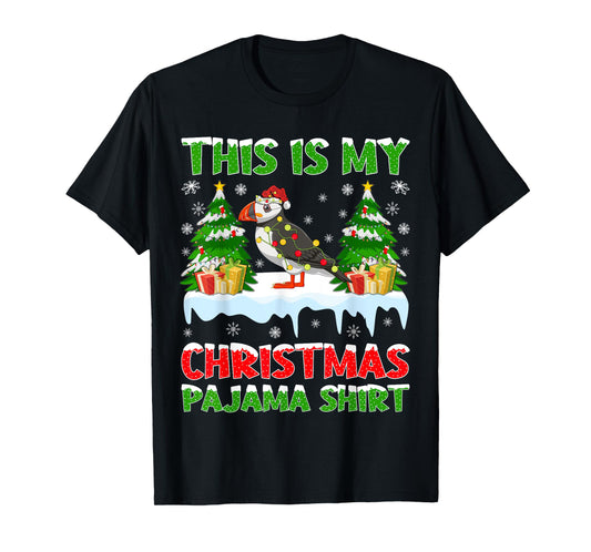 Funny This Is My Christmas Pajama Shirt Puffin Christmas T-Shirt