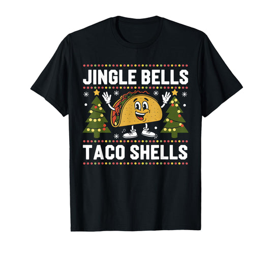 Christmas Jingle Bells Taco Shells Funny Xmas Tacos Lover T-Shirt