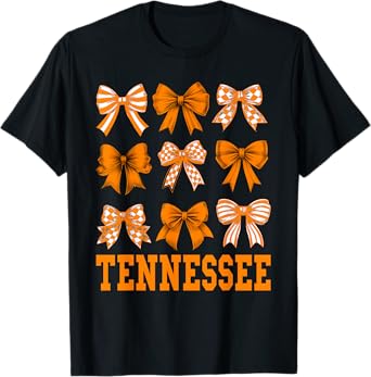 Tennessee Women Girls Kids Coquette Bow for Tennessee Lovers T-Shirt