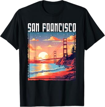 San Francisco California Golden Gate Bridge Vacation T-Shirt