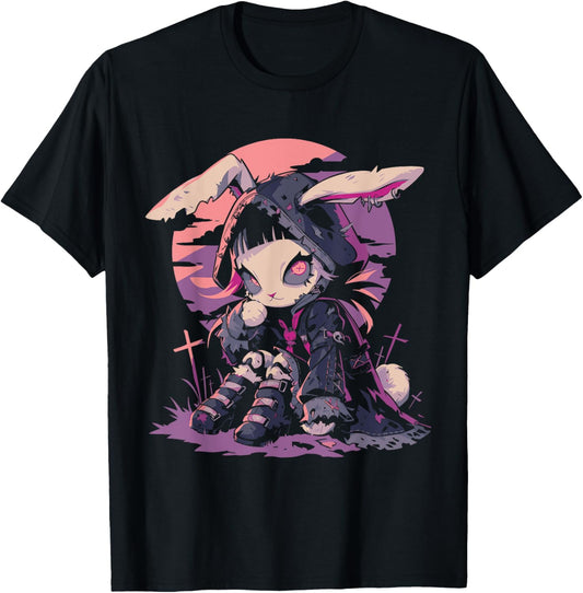 Cute Goth Bunny Witch Cute E-Girl Gothic Outfit Grunge T-Shirt