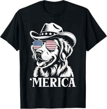 Patriotic Labrador Retriever Dog Merica US Flag 4Th Of July T-Shirt for Men Women Kids