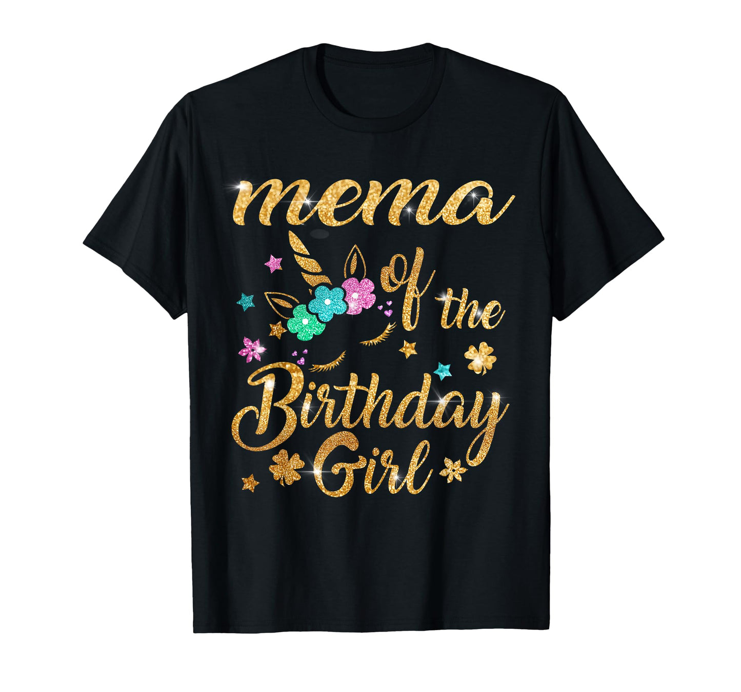 Mema of The Birthday Girl Unicorn Grandma T-Shirt